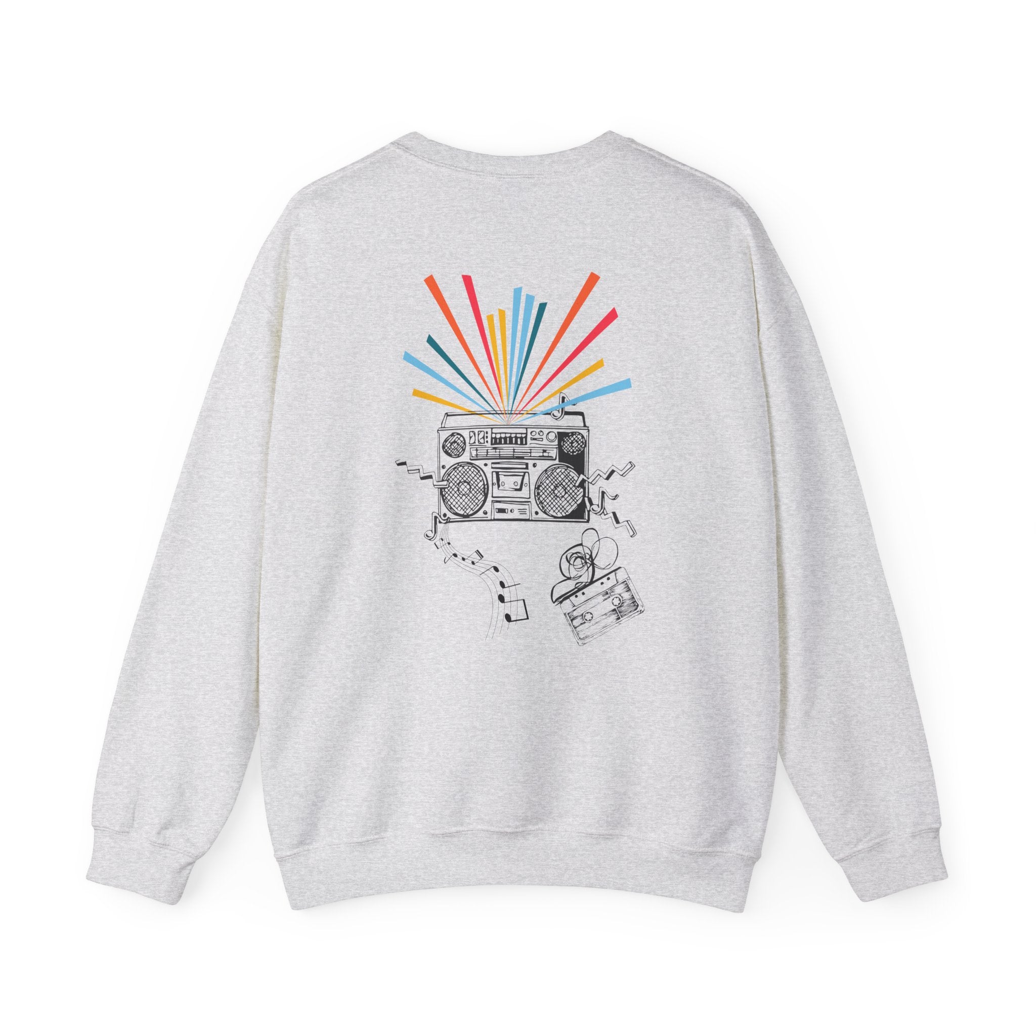 Retro Boombox Premium Crewneck Sweatshirt — Vintage Stereo Graphic