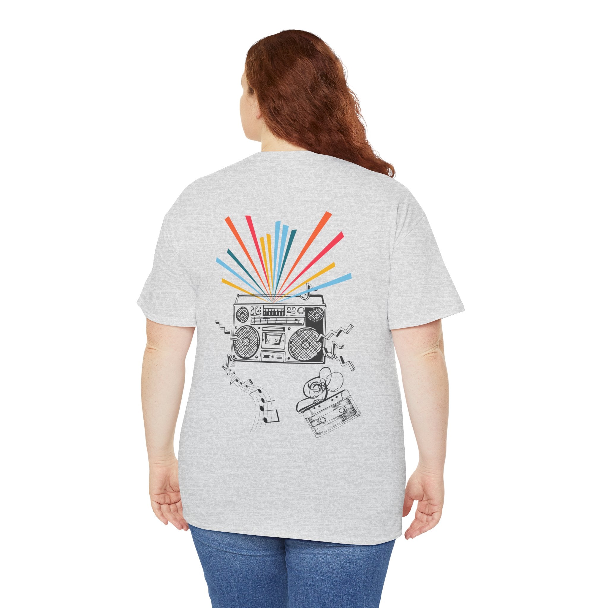 Retro Boombox Vintage Stereo Graphic T‑Shirt