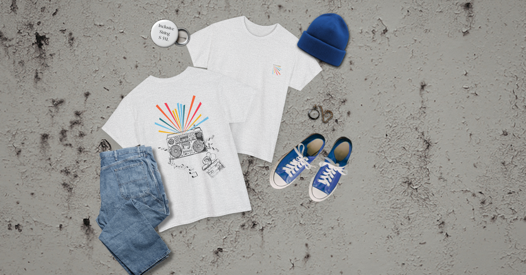 Retro Boombox Vintage Stereo Graphic T‑Shirt