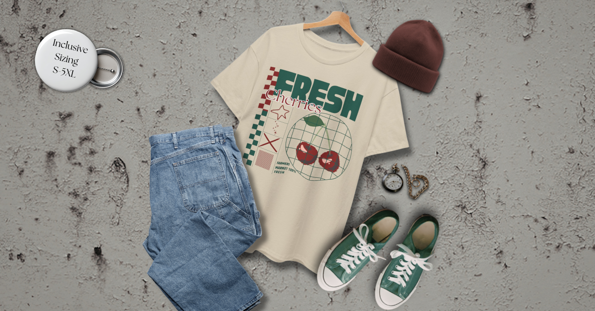 Fresh Retro Cherry Graphic T-Shirt
