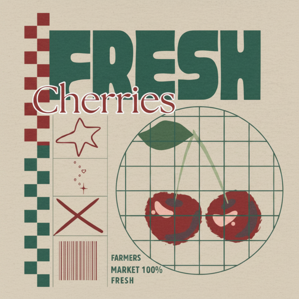 Fresh Retro Cherry Graphic T-Shirt